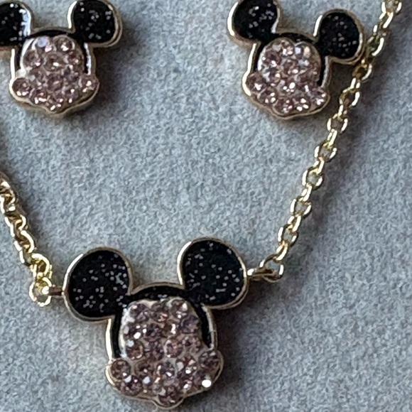 🐹 DISNEY X BAUBLEBAR MICKEY & MINNEY MOUSE NECKLACE & EARRING SET 🐹 NWT 🐹 - Picture 7 of 16
